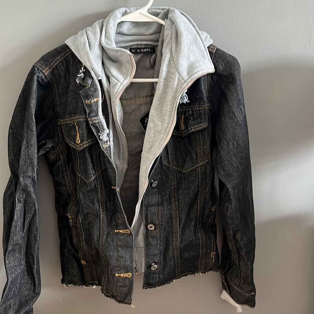 Jean jacket sweatshirt